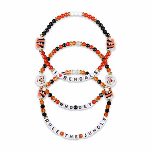 Cincinnati Bengals NFL 3 Pack Friendship Bracelet