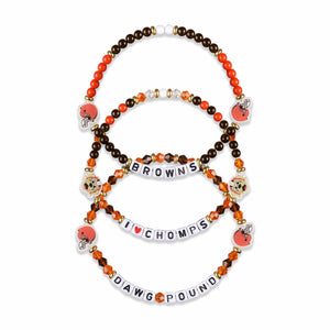 Cleveland Browns NFL 3 Pack Friendship Bracelet