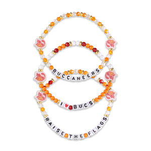 Tampa Bay Buccaneers NFL Creamsicle 3 Pack Friendship Bracelet