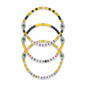 Green Bay Packers NFL 3 Pack Friendship Bracelet