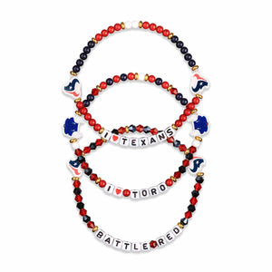 Houston Texans NFL 3 Pack Friendship Bracelet
