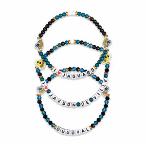 Jacksonville Jaguars NFL 3 Pack Friendship Bracelet