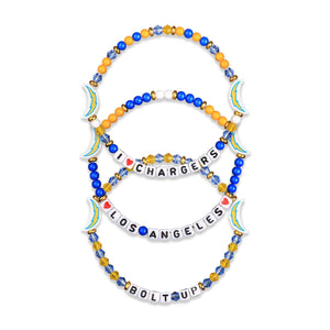 Los Angeles Chargers NFL 3 Pack Friendship Bracelet