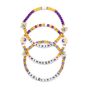Minnesota Vikings NFL 3 Pack Friendship Bracelet