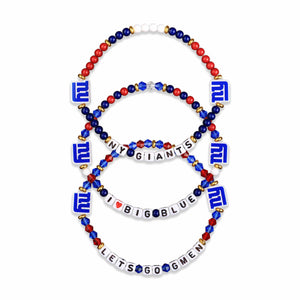 New York Giants NFL 3 Pack Friendship Bracelet