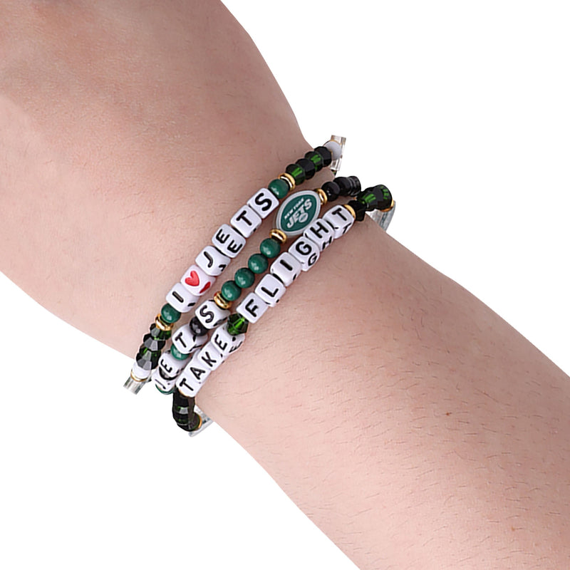 New York Jets Pink NFL Football Bracelet