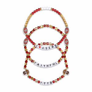 San Francisco 49ers NFL 3 Pack Friendship Bracelet