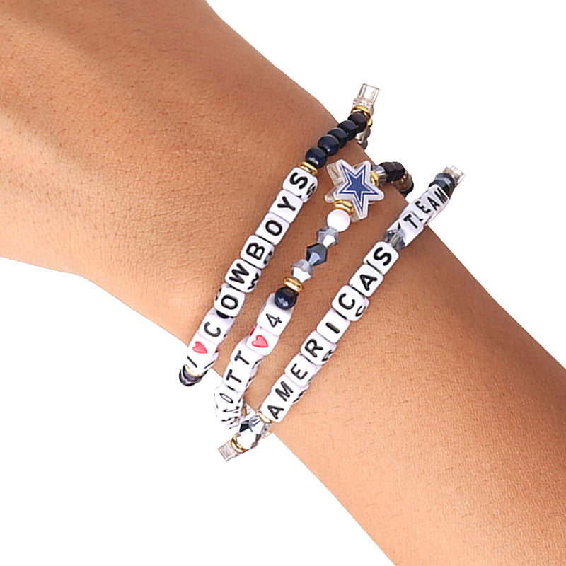 Dallas Cowboys 3 Pack Beaded Friendship Bracelet