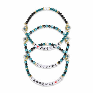 Jacksonville Jaguars NFL Trevor Lawrence 3 Pack Player Friendship Bracelet