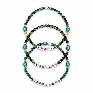New York Jets NFL Aaron Rodgers & Sauce Gardner 3 Pack Player Friendship Bracelet
