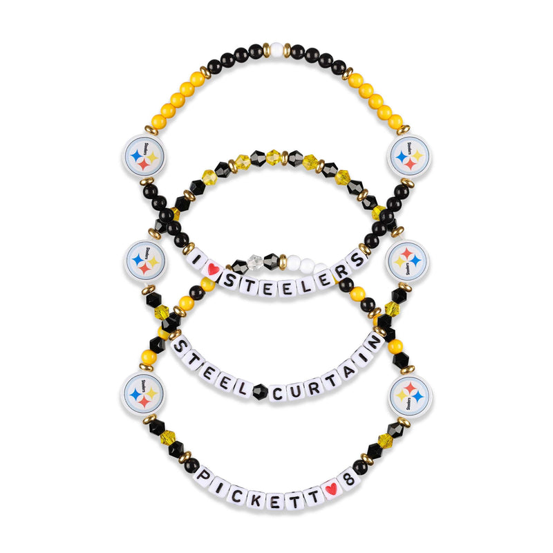 Pittsburgh Steelers NFL Kenny Pickett 3 Pack Player Friendship Bracele Image Kenny Pickett image beautiful image beautiful image beautiful image beautiful - Pittsburgh Steelers NFL Kenny Pickett 3 Pack Player Friendship Bracele