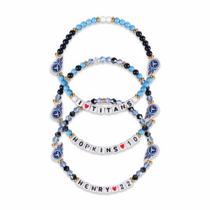 Tennessee Titans NFL Derrick Henry & DeAndre Hopkins 3 Pack Player Friendship Bracelet