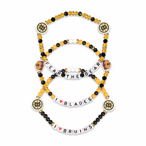Boston Bruins NHL 3 Pack Friendship Bracelet