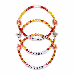 Calgary Flames NHL 3 Pack Friendship Bracelet
