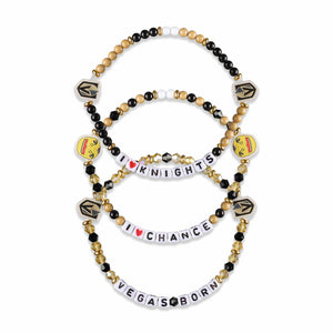Vegas Golden Knights NHL 3 Pack Friendship Bracelet