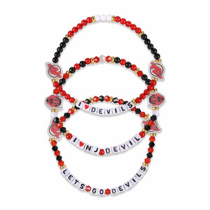 New Jersey Devils NHL 3 Pack Friendship Bracelet