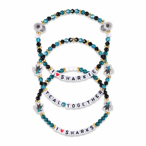 San Jose Sharks NHL 3 Pack Friendship Bracelet