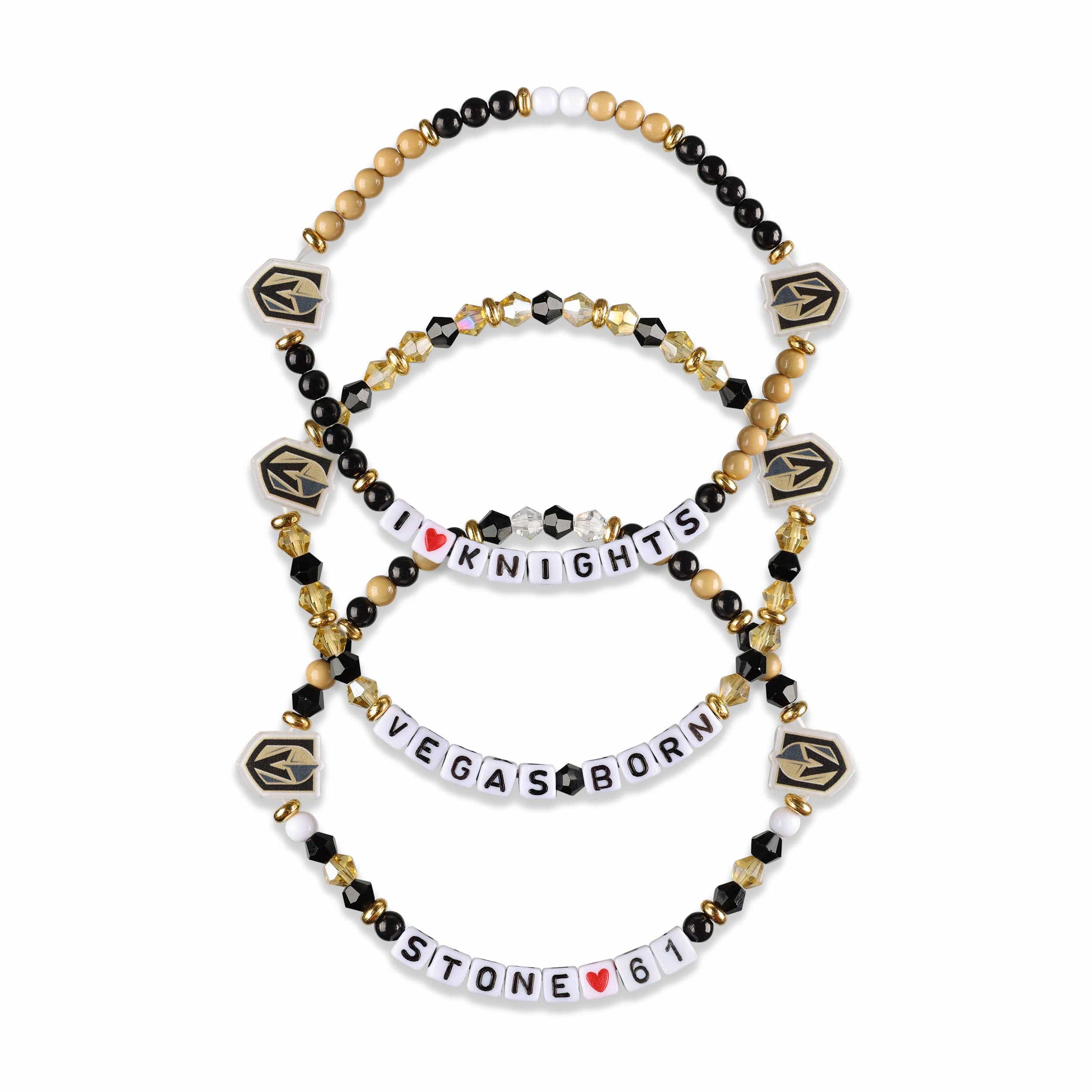 Vegas Golden Knights NHL 3 Pack Friendship Bracelet (PREORDER - SHIPS