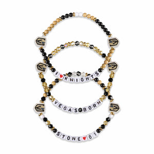 Vegas Golden Knights NHL Mark Stone 3 Pack Player Friendship Bracelet