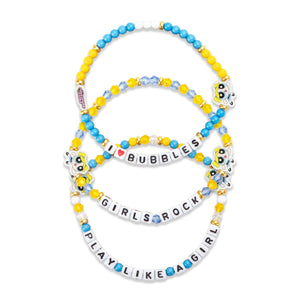 Bubbles The Powerpuff Girls 3 Pack Friendship Bracelet
