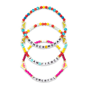 Wonder Woman Logo DC Comics 3 Pack Friendship Bracelet