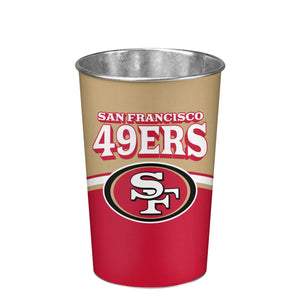 San Francisco 49ers NFL Team Stripe Waste Basket