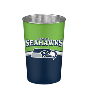 Seattle Seahawks NFL Team Stripe Waste Basket