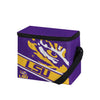 LSU Tigers NCAA Big Logo Stripe 6 Pack Cooler