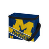 Michigan Wolverines NCAA Big Logo Stripe 6 Pack Cooler