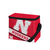 Nebraska Cornhuskers NCAA Big Logo Stripe 6 Pack Cooler