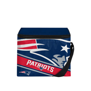 New England Patriots NFL Big Logo Stripe 6 Pack Cooler