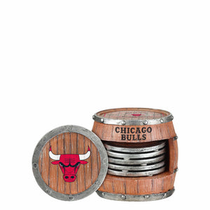 Chicago Bulls NBA 5 Pack Barrel Coaster Set