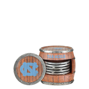 North Carolina Tar Heels NCAA 5 Pack Barrel Coaster Set