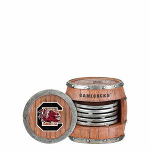 South Carolina Gamecocks NCAA 5 Pack Barrel Coaster Set