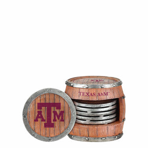 Texas A&M Aggies NCAA 5 Pack Barrel Coaster Set