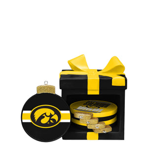 Iowa Hawkeyes NCAA Holiday 5 Pack Coaster Set