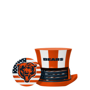 Chicago Bears NFL Americana Resin Coaster Set