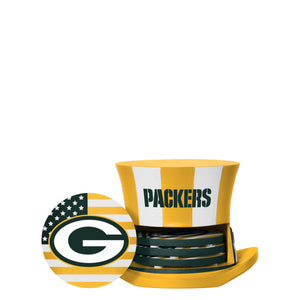 Green Bay Packers NFL Americana Resin Coaster Set (PREORDER - SHIPS LATE JUNE)