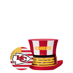 Kansas City Chiefs NFL Americana Resin Coaster Set