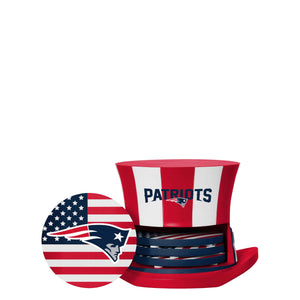 New England Patriots NFL Americana Resin Coaster Set