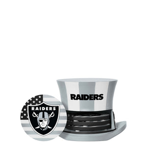 Las Vegas Raiders NFL Americana Resin Coaster Set