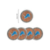 Detroit Lions NFL 5 Pack Barrel Coaster Set