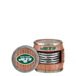 New York Jets NFL 5 Pack Barrel Coaster Set