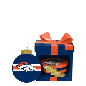 Denver Broncos NFL Holiday 5 Pack Coaster Set