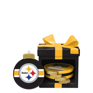 Pittsburgh Steelers NFL Holiday 5 Pack Coaster Set