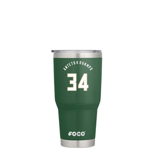 Giannis Antetokounmpo Milwaukee Bucks NBA Team Logo 30 oz Player Tumbler