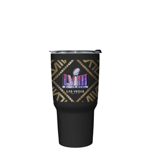 Kansas City Chiefs vs San Francisco 49ers NFL Super Bowl LVIII Black 27 oz Stainless Steel Tumbler