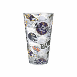 Baltimore Ravens NFL Historic Print Pint Glass