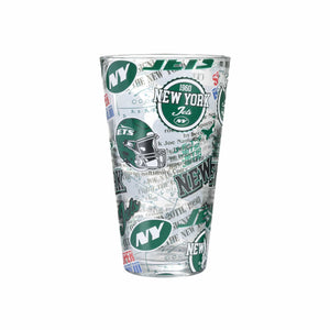New York Jets NFL Historic Print Pint Glass