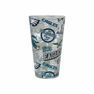 Philadelphia Eagles NFL Historic Print Pint Glass
